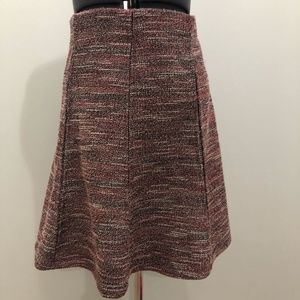 Tweed skater skirt Loft XS pink black cream